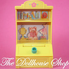 Fisher Price Loving Family Dollhouse Kids Bedroom Playroom Yellow Book Shelf-Toys & Hobbies:Preschool Toys & Pretend Play:Fisher-Price:1963-Now:Dollhouses-Fisher-Price-Bedroom,Dollhouse,Fisher Price,Kids Bedroom,Loving Family,Used-Fisher Price Loving Family Dollhouse yellow bookshelf for kids' playroom. Perfect for creative fun! Find it now at The Dollhouse Shop!-The Dollhouse Shop