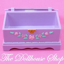 Fisher Price Loving Family Dollhouse Kids Bedroom Purple Blanket Box Chest-Toys & Hobbies:Preschool Toys & Pretend Play:Fisher-Price:1963-Now:Dollhouses-Fisher-Price-Bedroom,Doll Dress Ups,Dollhouse,Fisher Price,Kids Bedroom,Living Room,Loving Family,Parents Bedroom,Soft Furnishings,Used-Fisher Price Loving Family Dollhouse Purple Blanket Box stores pillows and dress-ups. Perfect for play! Find it now at The Dollhouse Shop!-The Dollhouse Shop