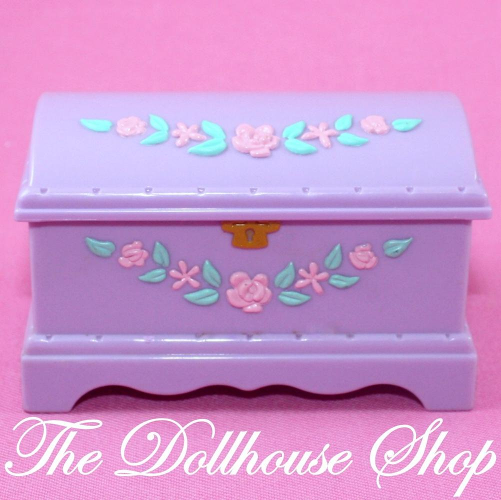 Fisher Price Loving Family Dollhouse Kids Bedroom Purple Blanket Box Chest-Toys & Hobbies:Preschool Toys & Pretend Play:Fisher-Price:1963-Now:Dollhouses-Fisher-Price-Bedroom,Doll Dress Ups,Dollhouse,Fisher Price,Kids Bedroom,Living Room,Loving Family,Parents Bedroom,Used-The Dollhouse Shop