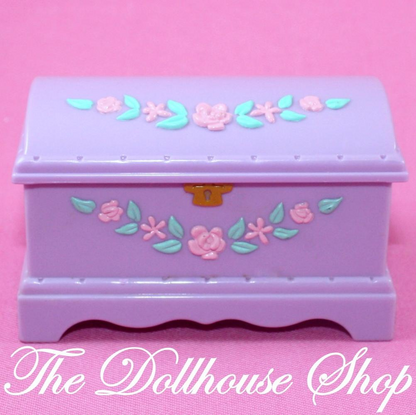 Fisher Price Loving Family Dollhouse Kids Bedroom Purple Blanket Box Chest-Toys & Hobbies:Preschool Toys & Pretend Play:Fisher-Price:1963-Now:Dollhouses-Fisher-Price-Bedroom,Doll Dress Ups,Dollhouse,Fisher Price,Kids Bedroom,Living Room,Loving Family,Parents Bedroom,Used-The Dollhouse Shop