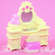 Fisher Price Loving Family Dollhouse Kids Bedroom Yellow Vanity Dresser Stool-Toys & Hobbies:Preschool Toys & Pretend Play:Fisher-Price:1963-Now:Dollhouses-Fisher-Price-Bedroom,Dollhouse,Dream Dollhouse,Fisher Price,Kids Bedroom,Loving Family,Pink,Used,White-Fisher Price Loving Family Dollhouse yellow vanity dresser with stool for kids’ doll bedrooms. Find it now at The Dollhouse Shop—fun pretend play!-The Dollhouse Shop