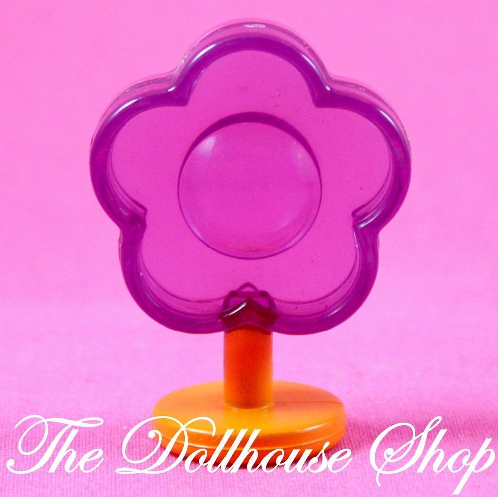 Fisher Price Loving Family Dollhouse Kids Playroom Purple Orange Flower Lamp-Toys & Hobbies:Preschool Toys & Pretend Play:Fisher-Price:1963-Now:Dollhouses-Fisher-Price-Bedroom,Dollhouse,Fisher Price,Kids Bedroom,Lamps & Coffee Tables,Loving Family,Used-Fisher Price Loving Family Dream Dollhouse purple-orange flower lamp for doll rooms. Perfect for pretend play. Shop now at The Dollhouse Shop!-The Dollhouse Shop