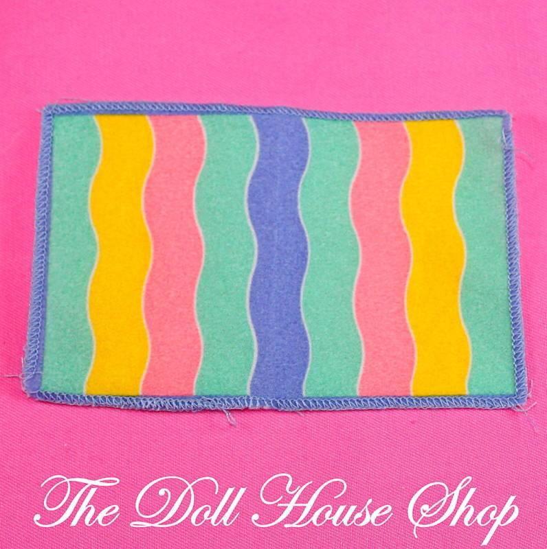 Fisher Price Loving Family Dollhouse Kids Playroom Wavy Floor Rug Mat-Toys & Hobbies:Preschool Toys & Pretend Play:Fisher-Price:1963-Now:Dollhouses-Fisher-Price-Bedroom,Blankets & Rugs,Dollhouse,Fisher Price,Loving Family,Soft Furnishings,Used-Fisher Price Loving Family Dollhouse colorful floor rug for playrooms or doll beach fun. Perfect for pretend play! Shop now at The Dollhouse Shop!-The Dollhouse Shop