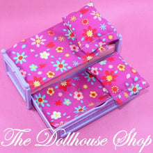Fisher Price Loving Family Dollhouse Kids Trundle Bed Pink Purple Bedroom-Toys & Hobbies:Preschool Toys & Pretend Play:Fisher-Price:1963-Now:Dollhouses-Fisher-Price-Bedroom,Dollhouse,Fisher Price,Kids Bedroom,Loving Family,Purple,Used-Fisher Price Loving Family Dollhouse twin purple trundle bed with pillows and blankets. Perfect for kids’ playtime at The Dollhouse Shop!-The Dollhouse Shop