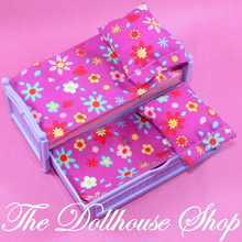 Fisher Price Loving Family Dollhouse Kids Trundle Bed Pink Purple Bedroom-Toys & Hobbies:Preschool Toys & Pretend Play:Fisher-Price:1963-Now:Dollhouses-Fisher-Price-Bedroom,Dollhouse,Fisher Price,Kids Bedroom,Loving Family,Purple,Used-The Dollhouse Shop