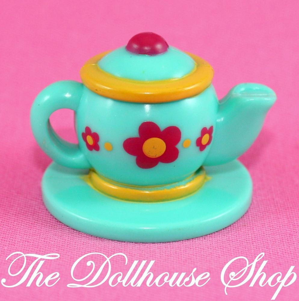 Fisher Price Loving Family Dollhouse Kitchen Food Flower Tea or Coffee Pot-Toys & Hobbies:Preschool Toys & Pretend Play:Fisher-Price:1963-Now:Dollhouses-Fisher-Price-Dollhouse,Fisher Price,Food Accessories,Kitchen,Loving Family,Playroom,Used-The Dollhouse Shop