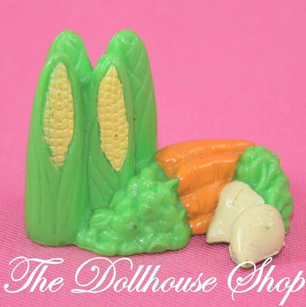 Fisher Price Loving Family Dollhouse Kitchen Fresh Vegetables Food Corn-Toys & Hobbies:Preschool Toys & Pretend Play:Fisher-Price:1963-Now:Dollhouses-Fisher-Price-Dining Room,Dollhouse,Fisher Price,Food Accessories,Kitchen,Loving Family,Used-The Dollhouse Shop