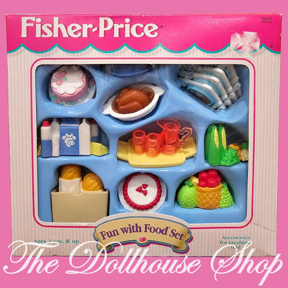 Fisher Price Loving Family Dollhouse Kitchen Fun with Food Set-Toys & Hobbies:Preschool Toys & Pretend Play:Fisher-Price:1963-Now:Dollhouses-Fisher-Price-Dollhouse,Fisher Price,Food Accessories,Kitchen,Loving Family,New,New Boxed Sets-The Dollhouse Shop