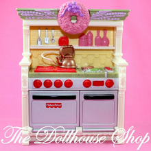 Fisher Price Loving Family Dollhouse Kitchen Furniture White Oven Stove-Toys & Hobbies:Preschool Toys & Pretend Play:Fisher-Price:1963-Now:Dollhouses-Fisher-Price-Dollhouse,Fisher Price,Kitchen,Loving Family,Used-The Dollhouse Shop