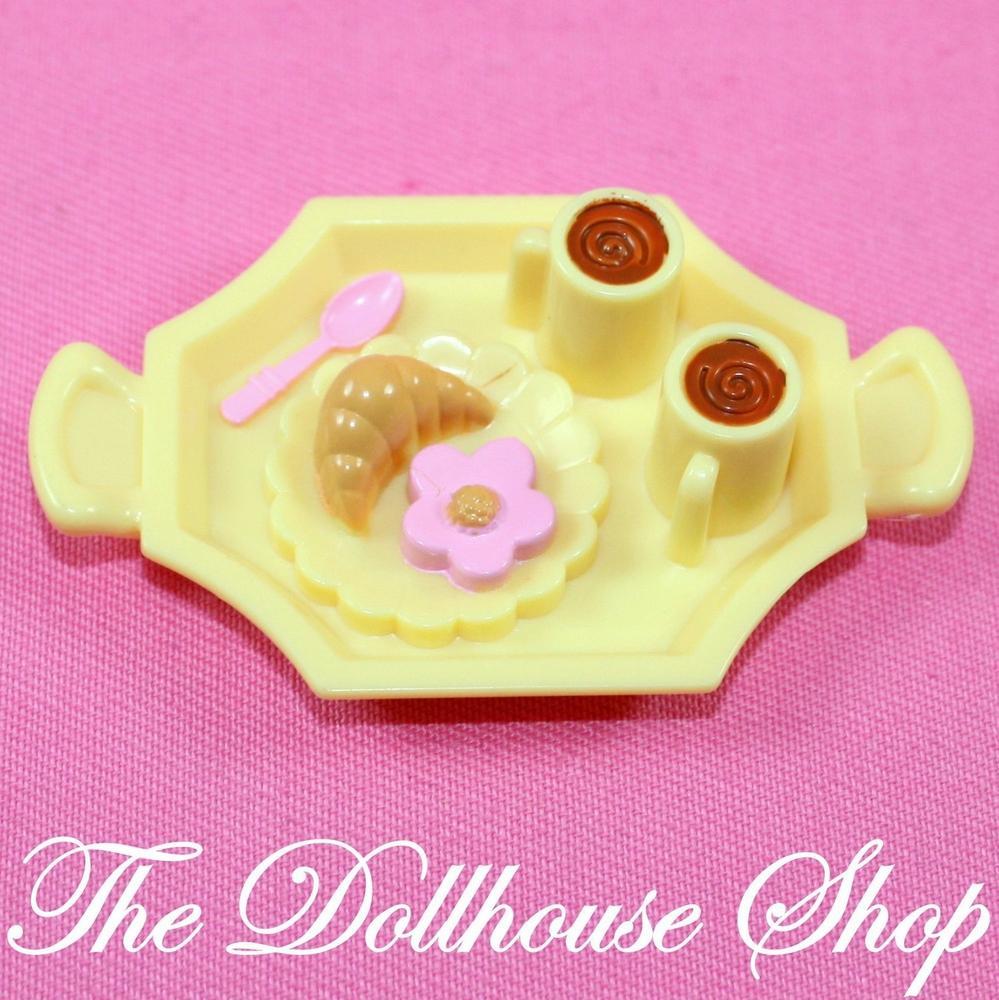 Fisher Price Loving Family Dollhouse Kitchen Yellow Croissant Food Plate Tray Drink-Toys & Hobbies:Preschool Toys & Pretend Play:Fisher-Price:1963-Now:Dollhouses-Fisher-Price-Dollhouse,Fisher Price,Food Accessories,Kitchen,Loving Family,New-Fisher Price Loving Family Dollhouse yellow dessert tray for pretend play. Perfect for Barbie & more. Shop now at The Dollhouse Shop!-The Dollhouse Shop