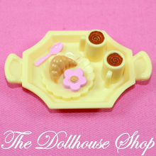 Fisher Price Loving Family Dollhouse Kitchen Yellow Croissant Food Plate Tray Drink-Toys & Hobbies:Preschool Toys & Pretend Play:Fisher-Price:1963-Now:Dollhouses-Fisher-Price-Dollhouse,Fisher Price,Food Accessories,Kitchen,Loving Family,New-The Dollhouse Shop