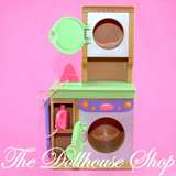 Fisher Price Loving Family Dollhouse Laundry Washer Dryer Iron Ironing Board Tan-Toys & Hobbies:Preschool Toys & Pretend Play:Fisher-Price:1963-Now:Dollhouses-Fisher-Price-Dollhouse,Fisher Price,Laundry Room,Loving Family,Used-The Dollhouse Shop