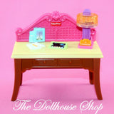 Fisher Price Loving Family Dollhouse Light Up Office Yellow Writing Desk w/ Lamp-Toys & Hobbies:Preschool Toys & Pretend Play:Fisher-Price:1963-Now:Dollhouses-Fisher-Price-Dollhouse,Fisher Price,Kids Bedroom,Loving Family,Office,Used-The Dollhouse Shop