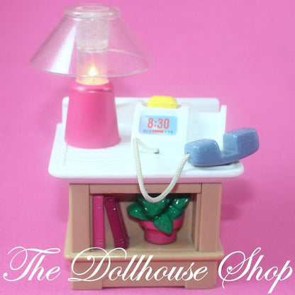 Fisher Price Loving Family Dollhouse Lights Sounds Phone Lamp Table Music-Toys & Hobbies:Preschool Toys & Pretend Play:Fisher-Price:1963-Now:Dollhouses-Fisher-Price-Dollhouse,Fisher Price,Living Room,Loving Family,Tables,Used-Fisher Price Loving Family Musical End Table with lamp, phone, and songs. Perfect for dollhouses! Find it now at The Dollhouse Shop!-The Dollhouse Shop