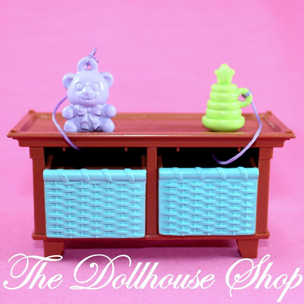 Fisher Price Loving Family Dollhouse Living Room Brown Coffee Table Drawers-Toys & Hobbies:Preschool Toys & Pretend Play:Fisher-Price:1963-Now:Dollhouses-Fisher-Price-Brown,Dollhouse,Fisher Price,Lamps & Coffee Tables,Living Room,Loving Family,Nursery Room,Playroom,Used-The Dollhouse Shop