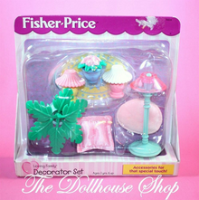 Fisher Price Loving Family Dollhouse Living Room Decorator Set w/ lamp-Toys & Hobbies:Preschool Toys & Pretend Play:Fisher-Price:1963-Now:Dollhouses-Fisher-Price-Dollhouse,Fisher Price,Lamps & Coffee Tables,Living Room,Loving Family,New,New Boxed Sets-The Dollhouse Shop