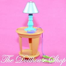 Fisher Price Loving Family Dollhouse Living Room Lamp Table CD Green Headphones-Toys & Hobbies:Preschool Toys & Pretend Play:Fisher-Price:1963-Now:Dollhouses-Fisher-Price-Dollhouse,Fisher Price,Lamps & Coffee Tables,Living Room,Loving Family,Used-The Dollhouse Shop