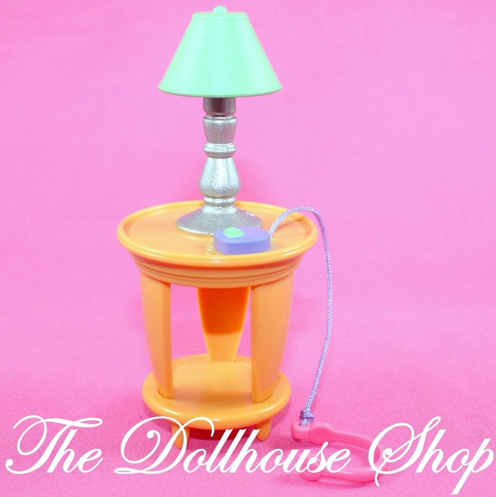 Fisher Price Loving Family Dollhouse Living Room Lamp Table CD Headphones-Toys & Hobbies:Preschool Toys & Pretend Play:Fisher-Price:1963-Now:Dollhouses-Fisher-Price-Dollhouse,Fisher Price,Lamps & Coffee Tables,Living Room,Loving Family,Used-The Dollhouse Shop
