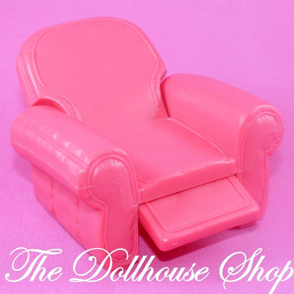 Fisher Price Loving Family Dollhouse Living Room Pink Recliner Sofa Armchair-Toys & Hobbies:Preschool Toys & Pretend Play:Fisher-Price:1963-Now:Dollhouses-Fisher-Price-Chairs,Dollhouse,Fisher Price,Living Room,Loving Family,Sweet sounds,Used-The Dollhouse Shop