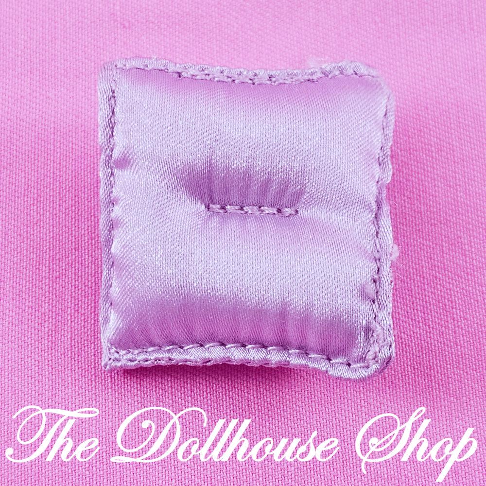 Fisher Price Loving Family Dollhouse Living Room Purple Satin Cushion Pillow-Toys & Hobbies:Preschool Toys & Pretend Play:Fisher-Price:1963-Now:Dollhouses-Fisher-Price-Bedroom,Blue,Dollhouse,Fisher Price,Kids Bedroom,Living Room,Loving Family,Parents Bedroom,Pillows,Soft Furnishings,Sweet Sounds,Twin Time,Used-Fisher Price Loving Family Dollhouse Purple Satin Cushion for sofa or bed. Perfect for pretend play! Find it now at The Dollhouse Shop!-The Dollhouse Shop