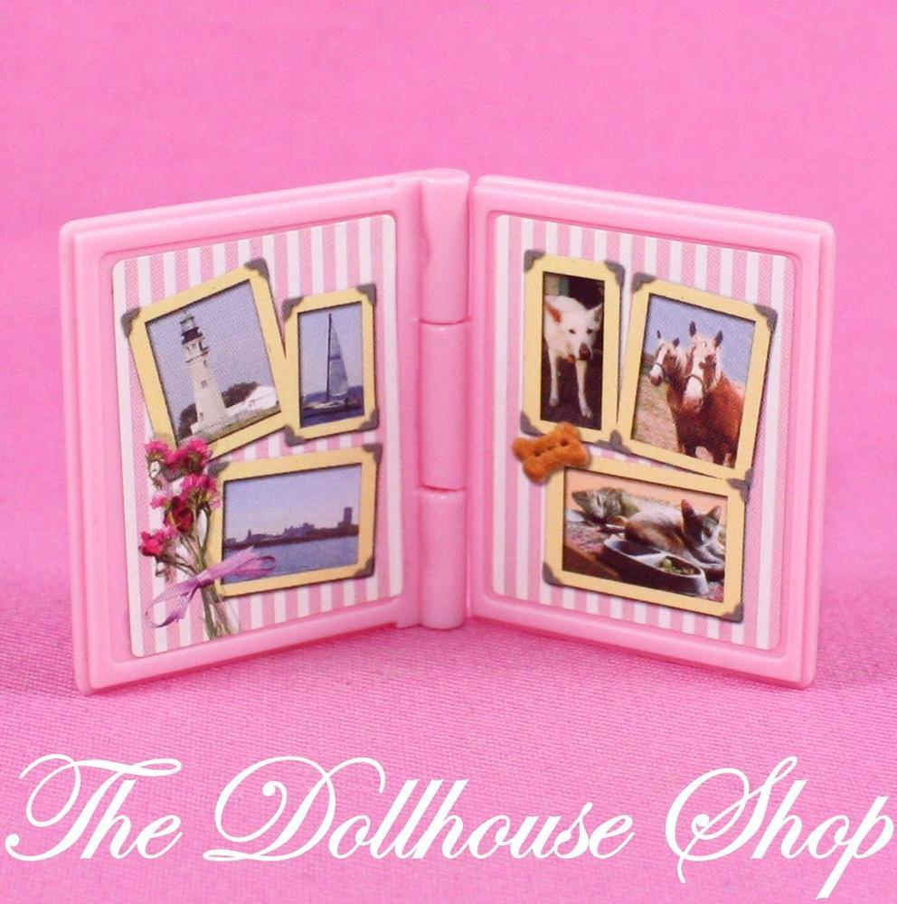 Fisher Price Loving Family Dollhouse Miniature Pink horse Pony Book Doll Nursery-Toys & Hobbies:Preschool Toys & Pretend Play:Fisher-Price:1963-Now:Dollhouses-Fisher-Price-Dollhouse,Dream Dollhouse,Fisher Price,Kids Bedroom,Loving Family,Nursery Room,Playroom,Used-The Dollhouse Shop
