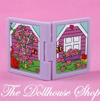 Fisher Price Loving Family Dollhouse Miniature Purple Book for Nursery Kids Room-Toys & Hobbies:Preschool Toys & Pretend Play:Fisher-Price:1963-Now:Dollhouses-Fisher-Price-Dollhouse,Fisher Price,Kids Bedroom,Loving Family,Nursery Room,Playroom,Used-The Dollhouse Shop