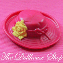 Fisher Price Loving Family Dollhouse Mom Doll's Pink Hat with Flowers-Toys & Hobbies:Preschool Toys & Pretend Play:Fisher-Price:1963-Now:Dollhouses-Fisher-Price-Bedroom,Doll Dress Ups,Dollhouse,Fisher Price,Loving Family,Used-The Dollhouse Shop
