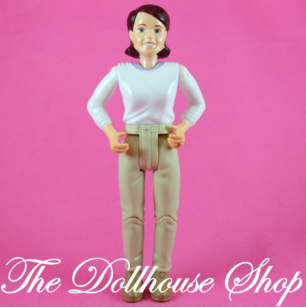 Fisher Price Loving Family Dollhouse Mom Mother Brown Hair Doll-Toys & Hobbies:Preschool Toys & Pretend Play:Fisher-Price:1963-Now:Dollhouses-Fisher-Price-Brown Hair,Dollhouse,Dolls,Fisher Price,Loving Family,Mother,Used-The Dollhouse Shop
