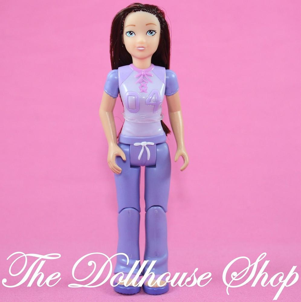 Fisher Price Loving Family Dollhouse Mom Mother Doll Purple Top Brown Hair-Toys & Hobbies:Preschool Toys & Pretend Play:Fisher-Price:1963-Now:Dollhouses-Fisher-Price-Brown Hair,Dollhouse,Dolls,Fisher Price,Loving Family,Mother,Purple,Used-The Dollhouse Shop