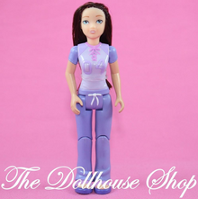 Fisher Price Loving Family Dollhouse Mom Mother Doll Purple Top Brown Hair-Toys & Hobbies:Preschool Toys & Pretend Play:Fisher-Price:1963-Now:Dollhouses-Fisher-Price-Brown Hair,Dollhouse,Dolls,Fisher Price,Loving Family,Mother,Purple,Used-The Dollhouse Shop