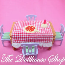 Fisher Price Loving Family Dollhouse Musical Celebrations Dining Table 4 chairs-Toys & Hobbies:Preschool Toys & Pretend Play:Fisher-Price:1963-Now:Dollhouses-Fisher-Price-Birthday Party Set,Dining Room,Dollhouse,Fisher Price,Kitchen,Loving Family,Sweet Sounds,table,Tables,Used-Fisher Price Loving Family Dollhouse Musical Dining Table with 4 chairs plays songs and lights up! Find it now at The Dollhouse Shop, perfect for play!-The Dollhouse Shop