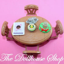 Fisher Price Loving Family Dollhouse Musical Christmas Dining Room Table Chairs-Toys & Hobbies:Preschool Toys & Pretend Play:Fisher-Price:1963-Now:Dollhouses-Fisher-Price-Brown,Christmas,Dining Room,Dollhouse,Fisher Price,Holidays & Seasonal,Loving Family,Tables,Used-Fisher Price Loving Family Dollhouse Musical Dining Table with lights, songs & 4 chairs. Perfect for holiday fun! Shop now at The Dollhouse Shop!-The Dollhouse Shop