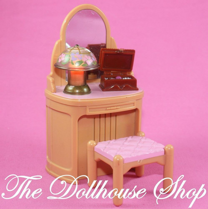 Fisher Price Loving Family Dollhouse Musical Dresser Vanity Light Sounds Bedroom-Toys & Hobbies:Preschool Toys & Pretend Play:Fisher-Price:1963-Now:Dollhouses-Fisher-Price-Bedroom,Dollhouse,Fisher Price,Loving Family,Parents Bedroom,Used-The Dollhouse Shop