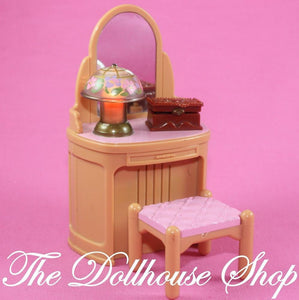 Fisher Price Loving Family Dollhouse Musical Dresser Vanity Light Sounds Bedroom-Toys & Hobbies:Preschool Toys & Pretend Play:Fisher-Price:1963-Now:Dollhouses-Fisher-Price-Bedroom, Dollhouse, Fisher Price, Loving Family, Parents Bedroom, Used-The Dollhouse Shop