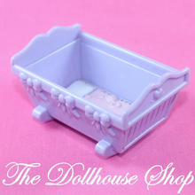 Fisher Price Loving Family Dollhouse Nursery Baby Doll Purple Crib Cradle-Toys & Hobbies:Preschool Toys & Pretend Play:Fisher-Price:1963-Now:Dollhouses-Fisher-Price-Cribs & Cradles,Dollhouse,Fisher Price,Loving Family,Nursery Room,Used-The Dollhouse Shop