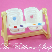 Fisher Price Loving Family Dollhouse Nursery Baby Doll Twin Swing High Chair-Toys & Hobbies:Preschool Toys & Pretend Play:Fisher-Price:1963-Now:Dollhouses-Fisher-Price-Chairs,Dollhouse,Fisher Price,Loving Family,Nursery Room,Used-The Dollhouse Shop