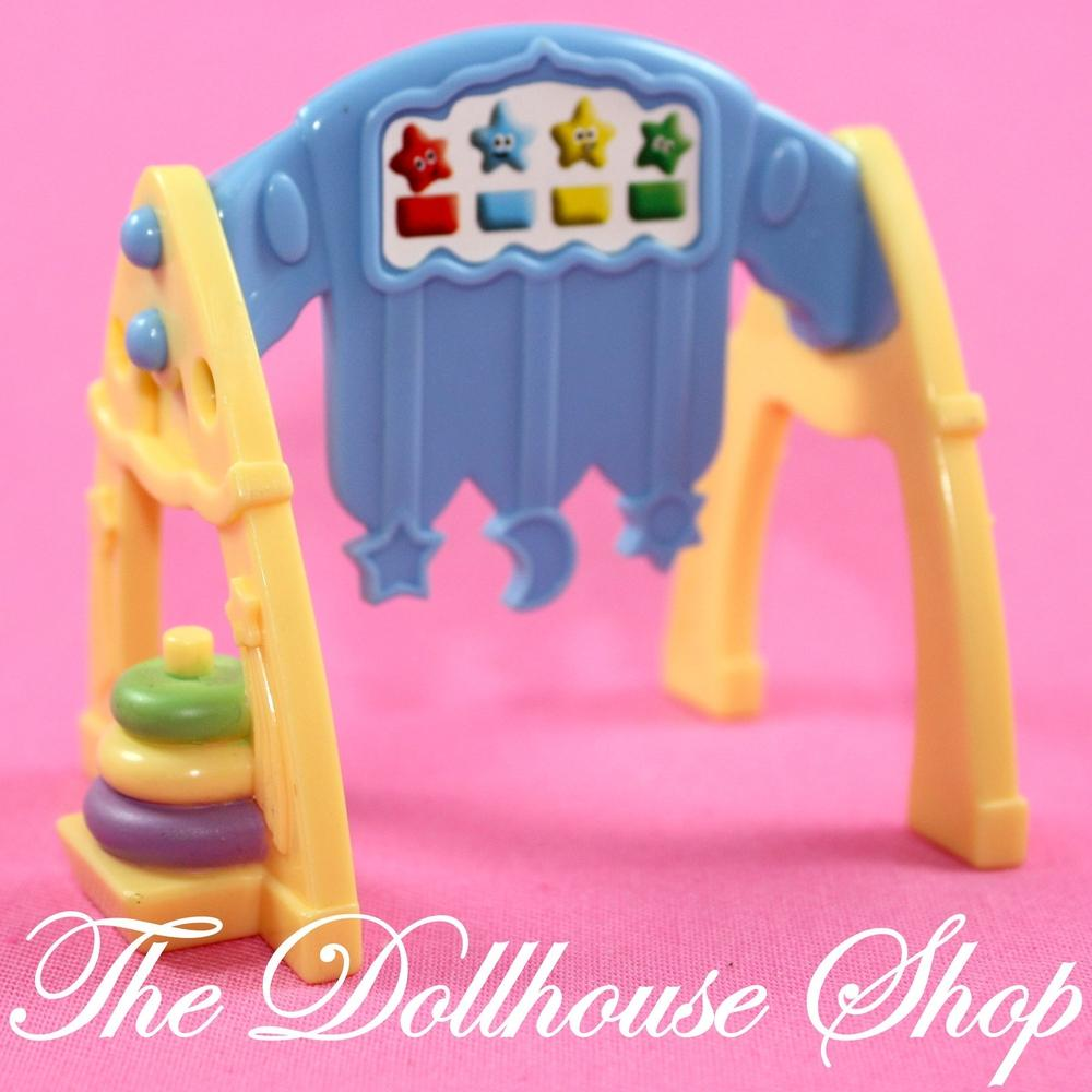 Fisher Price Loving Family Dollhouse Nursery Baby Doll's Blue Yellow Play Gym-Toys & Hobbies:Preschool Toys & Pretend Play:Fisher-Price:1963-Now:Dollhouses-Fisher-Price-Dollhouse,Fisher Price,Loving Family,Nursery Room,Playroom,Used-The Dollhouse Shop