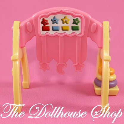 Fisher Price Loving Family Dollhouse Nursery Baby Doll's Pink Yellow Play Gym-The Dollhouse Shop