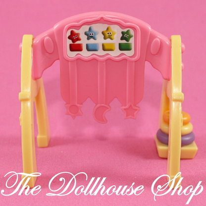 Fisher Price Loving Family Dollhouse Nursery Baby Doll's Pink Yellow Play Gym-Toys & Hobbies:Preschool Toys & Pretend Play:Fisher-Price:1963-Now:Dollhouses-Fisher-Price-Dollhouse,Fisher Price,Loving Family,Nursery Room,Playroom,Used-The Dollhouse Shop