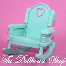 Fisher Price Loving Family Dollhouse Nursery Bedroom Green Rocking Chair-Toys & Hobbies:Preschool Toys & Pretend Play:Fisher-Price:1963-Now:Dollhouses-Fisher-Price-Chairs,Dollhouse,Dream Dollhouse,Fisher Price,Green,Kids Bedroom,Loving Family,Nursery Room,Used-The Dollhouse Shop