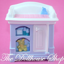 Fisher Price Loving Family Dollhouse Nursery Blue Baby Doll's Changing Table-Toys & Hobbies:Preschool Toys & Pretend Play:Fisher-Price:1963-Now:Dollhouses-Fisher-Price-Bedroom,Dollhouse,Dream Dollhouse,Fisher Price,Kids Bedroom,Loving Family,Nursery Room,Twin Time,Used-Fisher Price Loving Family Dollhouse Blue Baby Doll Nursery Change Table with storage. Shop fun dollhouse accessories now at The Dollhouse Shop!-The Dollhouse Shop