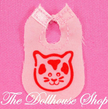 Fisher Price Loving Family Dollhouse Nursery Pink Baby Girl Doll Feeding Bib-Toys & Hobbies:Preschool Toys & Pretend Play:Fisher-Price:1963-Now:Dollhouses-Fisher-Price-Doll Dress Ups,Dollhouse,Fisher Price,Food Accessories,Loving Family,Nursery Room,Used-The Dollhouse Shop