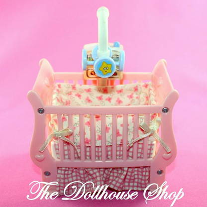 Fisher Price Loving Family Dollhouse Nursery Pink Baby Music lights Crib Cradle-Toys & Hobbies:Preschool Toys & Pretend Play:Fisher-Price:1963-Now:Dollhouses-Fisher-Price-Cribs & Cradles,Dollhouse,Fisher Price,Kids Bedroom,Loving Family,Nursery Room,Sweet sounds,Used-The Dollhouse Shop