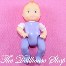 Fisher Price Loving Family Dollhouse Nursery Pink Purple Baby Girl Boy Doll-Toys & Hobbies:Preschool Toys & Pretend Play:Fisher-Price:1963-Now:Dollhouses-Fisher-Price-Baby,Dollhouse,Dolls,Fisher Price,Girl Dolls,Loving Family,Used-Fisher Price Loving Family purple baby doll, 2 3/4" poseable for dollhouse fun. Perfect for nursery play! Find it now at The Dollhouse Shop!-The Dollhouse Shop