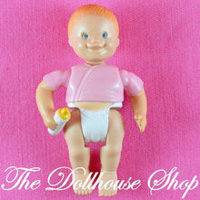 Fisher Price Loving Family Dollhouse Nursery Pink Top Diaper Baby Girl Doll-Toys & Hobbies:Preschool Toys & Pretend Play:Fisher-Price:1963-Now:Dollhouses-Fisher-Price-Baby,Dollhouse,Dolls,Fisher Price,Girl Dolls,Loving Family,Pink,Twin Time,Used,White-Fisher Price Loving Family Twin Time baby girl doll with bottle, perfect for dollhouses. Gently used, fun for creative play. Shop now at The Dollhouse Shop!-The Dollhouse Shop