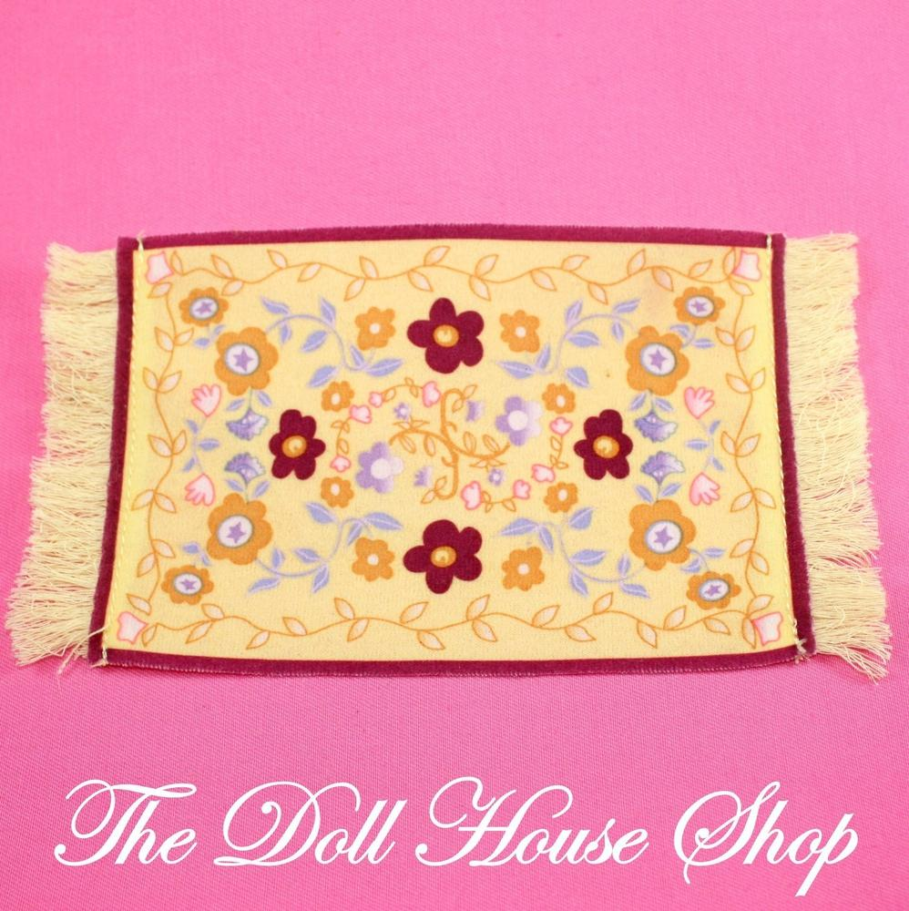 Fisher Price Loving Family Dollhouse Office Living Room Floor Rug Mat Carpet-Toys & Hobbies:Preschool Toys & Pretend Play:Fisher-Price:1963-Now:Dollhouses-Fisher-Price-Blankets & Rugs,Dollhouse,Fisher Price,Living Room,Loving Family,Office,Used-The Dollhouse Shop