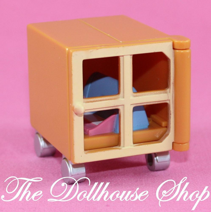 Fisher Price Loving Family Dollhouse Office Printer Cabinet for Computer Laptop-Toys & Hobbies:Preschool Toys & Pretend Play:Fisher-Price:1963-Now:Dollhouses-Fisher-Price-Dollhouse,Fisher Price,Loving Family,Office,Used-The Dollhouse Shop