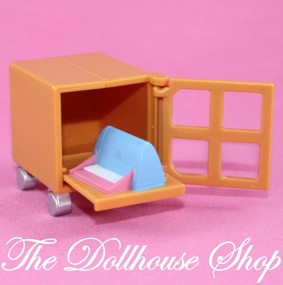 Fisher Price Loving Family Dollhouse Office Printer Cabinet for Computer Laptop-Toys & Hobbies:Preschool Toys & Pretend Play:Fisher-Price:1963-Now:Dollhouses-Fisher-Price-Dollhouse,Fisher Price,Loving Family,Office,Used-The Dollhouse Shop