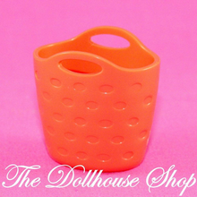 Fisher Price Loving Family Dollhouse Orange Clothes Laundry Washing Basket-Toys & Hobbies:Preschool Toys & Pretend Play:Fisher-Price:1963-Now:Dollhouses-Fisher-Price-Dollhouse,Fisher Price,Laundry Room,Loving Family,orange-The Dollhouse Shop