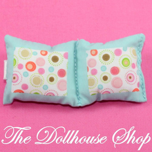 Fisher Price Loving Family Dollhouse Parents Bedroom Double Bed Pillow Cushion-Toys & Hobbies:Preschool Toys & Pretend Play:Fisher-Price:1963-Now:Dollhouses-Fisher-Price-Bedroom,Dollhouse,Fisher Price,Loving Family,Parents Bedroom,Pillows,Used-The Dollhouse Shop